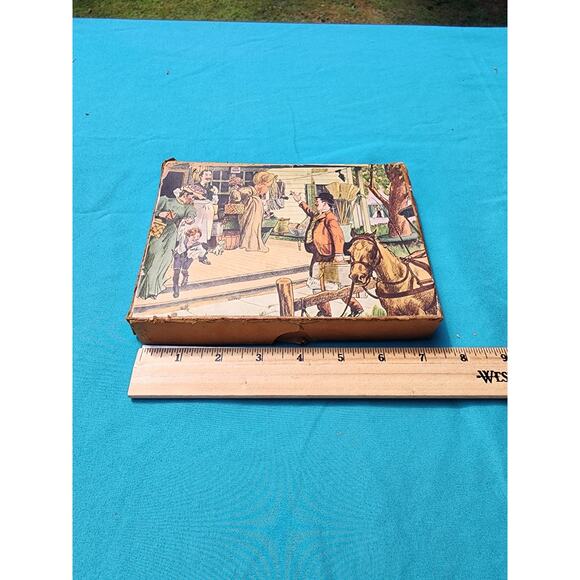 Antique 19th century victorian downtown Wood wooden jigsaw puzzle 1800s RARE - Picture 5 of 8